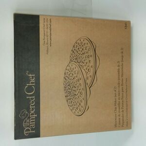 The Pampered Chef Microwave Chip Maker NIB‎ Set Of 2 #1241